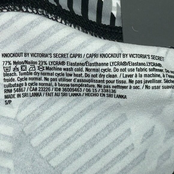 Victoria's Secret VSX Sport Knockout Capri Cropped Leggings Med Rise Size Small - Picture 5 of 8